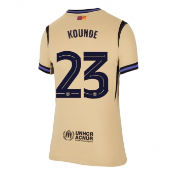 Billige Fotballdrakt Barcelona Jules Kounde #23 Replika Bortedrakt Dame 2025-26 Kortermet